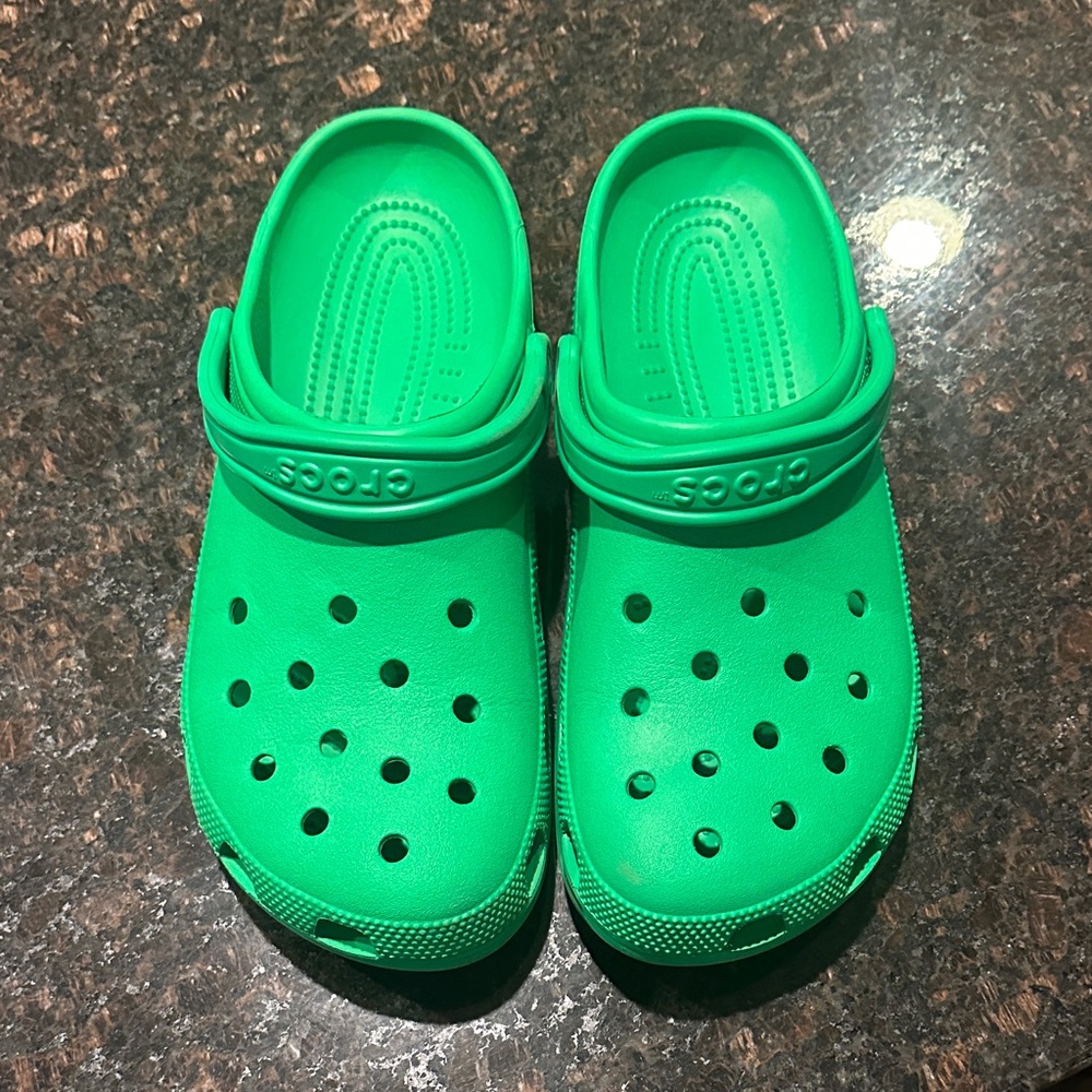 CROCS Vibrant Green Slippers